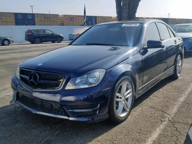 WDDGF4HB5EA968113 - 2014 MERCEDES-BENZ C 250 BLUE photo 2