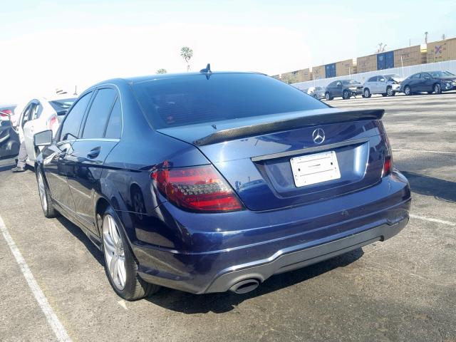 WDDGF4HB5EA968113 - 2014 MERCEDES-BENZ C 250 BLUE photo 3