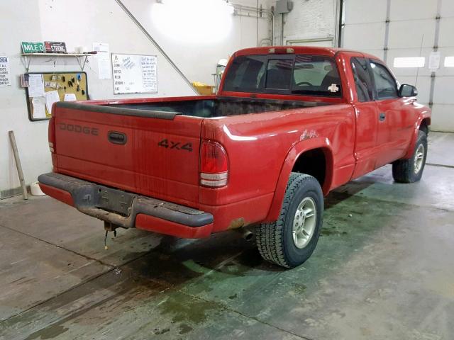 1B7GG22Y3WS746853 - 1998 DODGE DAKOTA RED photo 4