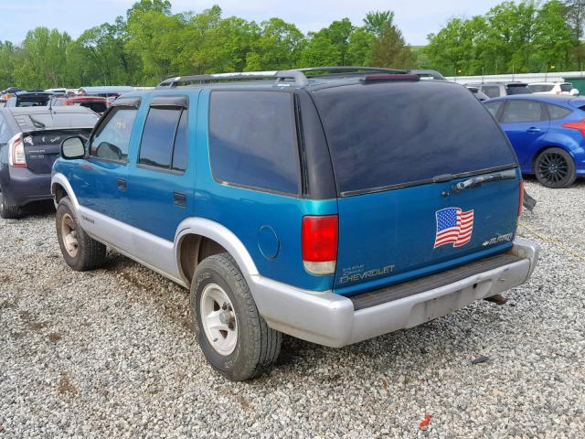 1GNCS13W3S2128759 - 1995 CHEVROLET BLAZER GREEN photo 3