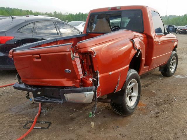 1FTYR10C8WPA48046 - 1998 FORD RANGER ORANGE photo 4