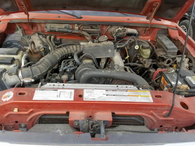 1FTYR10C8WPA48046 - 1998 FORD RANGER ORANGE photo 7