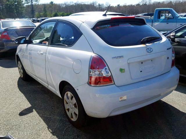 KMHCN36C97U006220 - 2007 HYUNDAI ACCENT SE WHITE photo 3