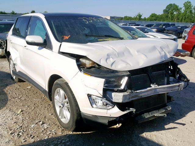 2FMTK3J88FBC20597 - 2015 FORD EDGE SEL WHITE photo 1