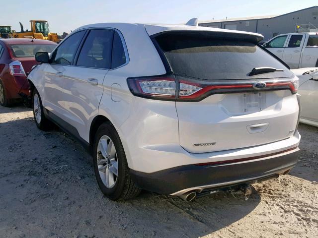 2FMTK3J88FBC20597 - 2015 FORD EDGE SEL WHITE photo 3