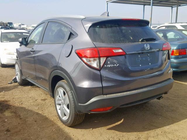 3CZRU5H53KM704227 - 2019 HONDA HR-V EX GRAY photo 3