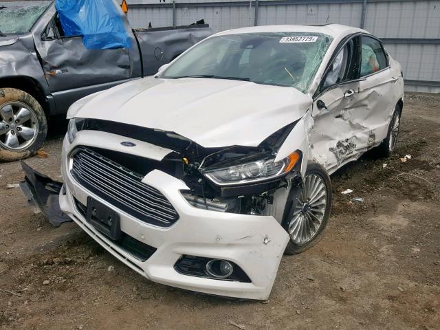 3FA6P0RU3ER373686 - 2014 FORD FUSION TIT WHITE photo 2