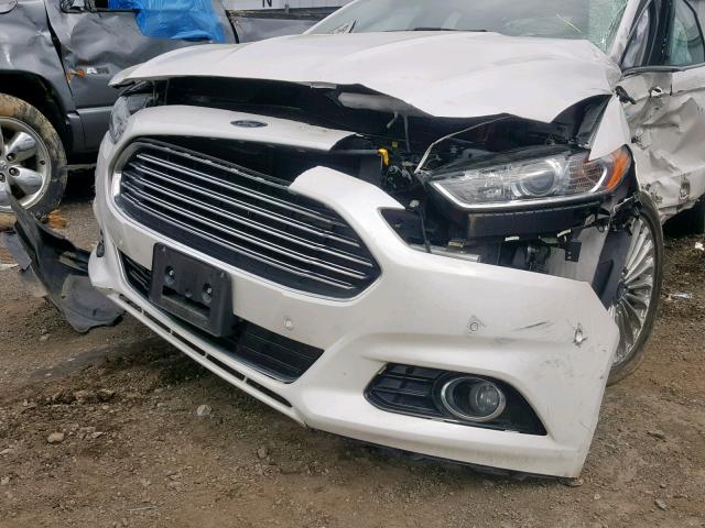 3FA6P0RU3ER373686 - 2014 FORD FUSION TIT WHITE photo 9