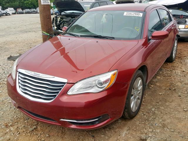 1C3CCBAB3EN209313 - 2014 CHRYSLER 200 LX BURGUNDY photo 2