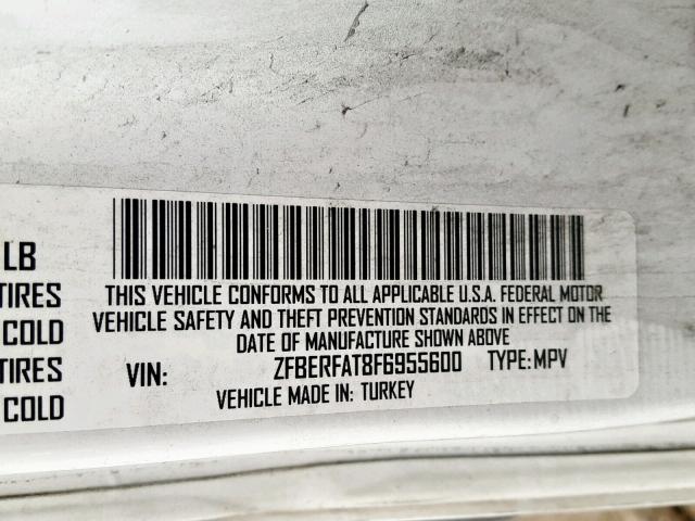 ZFBERFAT8F6955600 - 2015 RAM PROMASTER 白色 照片 10