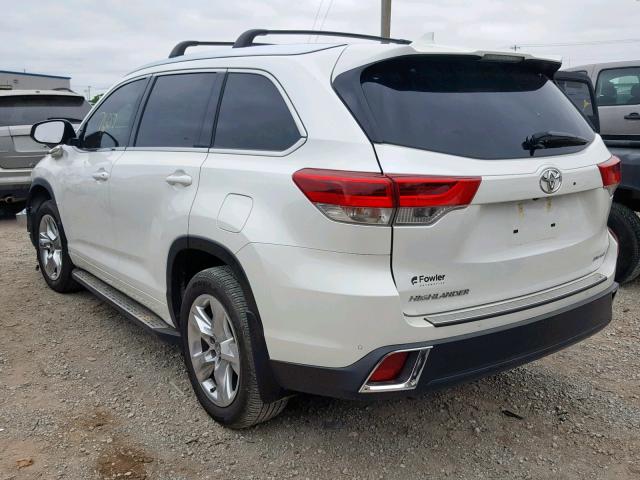 5TDYZRFH1HS227734 - 2017 TOYOTA HIGHLANDER WHITE photo 3