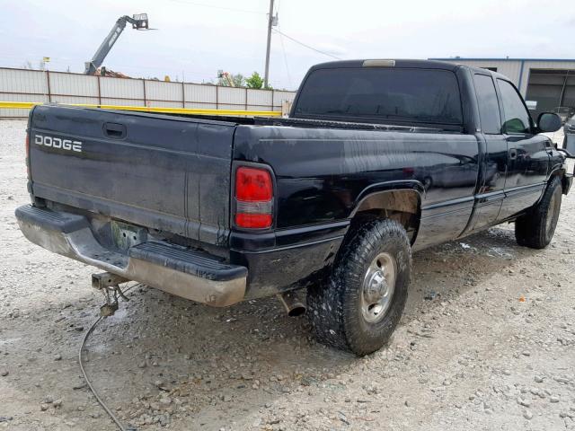 3B7KC23C52M290754 - 2002 DODGE RAM 2500 BLACK photo 4