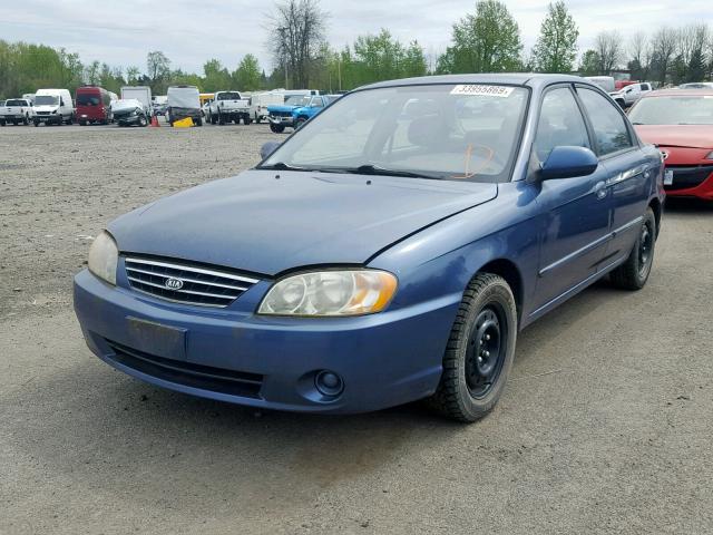 KNAFB121235299303 - 2003 KIA SPECTRA BA BLUE photo 2