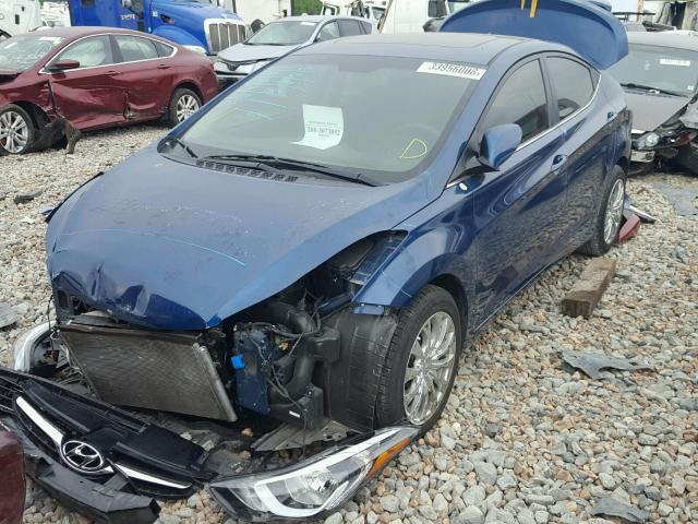 KMHDH4AE4GU567421 - 2016 HYUNDAI ELANTRA SE BLUE photo 2