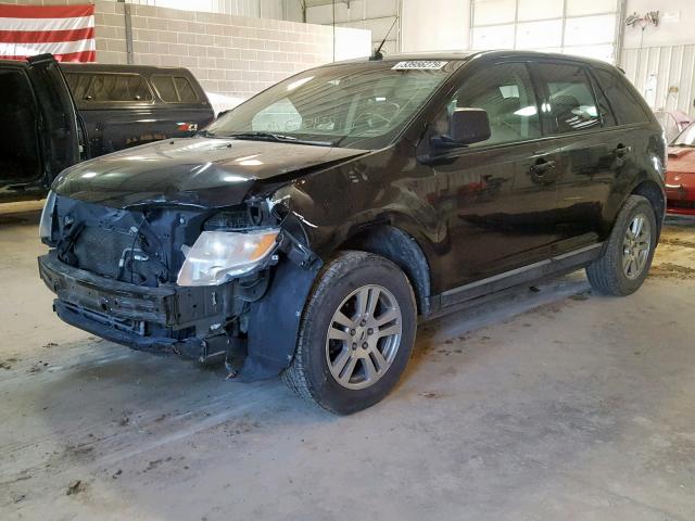 2FMDK38C77BB50056 - 2007 FORD EDGE SEL BLACK photo 2