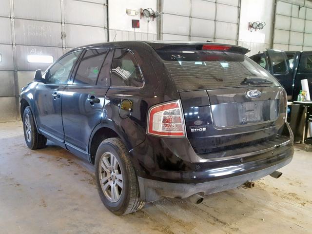 2FMDK38C77BB50056 - 2007 FORD EDGE SEL BLACK photo 3