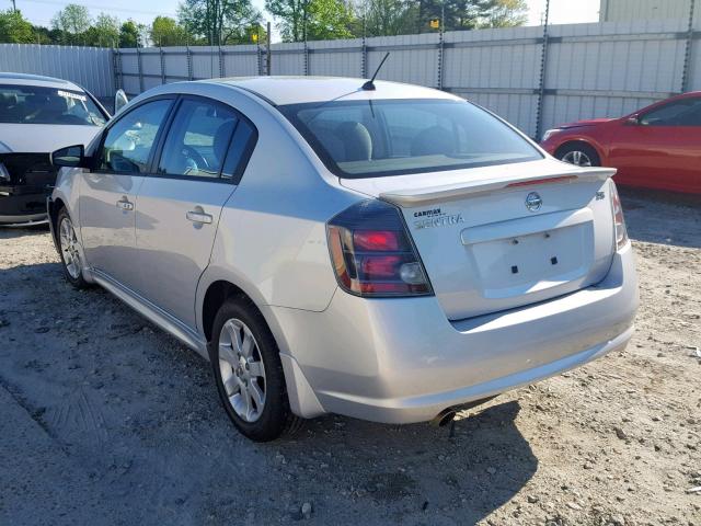 3N1AB6APXAL708857 - 2010 NISSAN SENTRA 2.0 SILVER photo 3