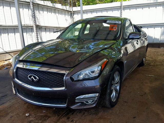 JN1EY1AP7FM510012 - 2015 INFINITI Q70 HYBRID BROWN photo 2