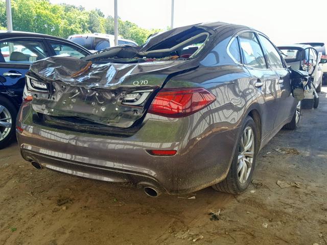 JN1EY1AP7FM510012 - 2015 INFINITI Q70 HYBRID BROWN photo 4