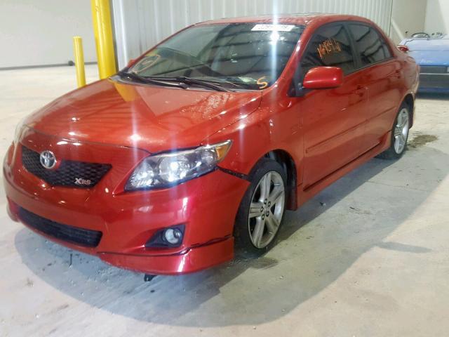 2T1BE4EE5AC037347 - 2010 TOYOTA COROLLA XR RED photo 2