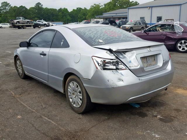 2HGFG12248H500133 - 2008 HONDA CIVIC DX SILVER photo 3