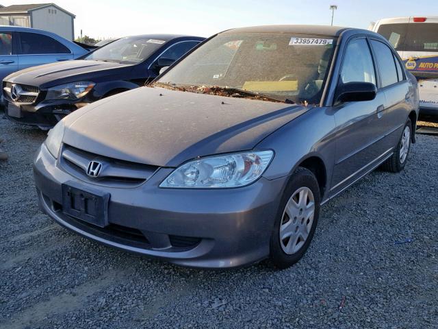 2HGES16385H579668 - 2005 HONDA CIVIC DX V CHARCOAL photo 2