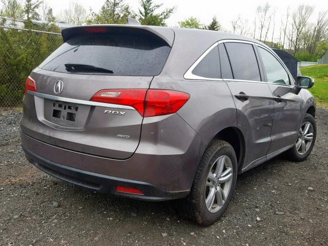 5J8TB4H57DL015485 - 2013 ACURA RDX TECHNO GRAY photo 4