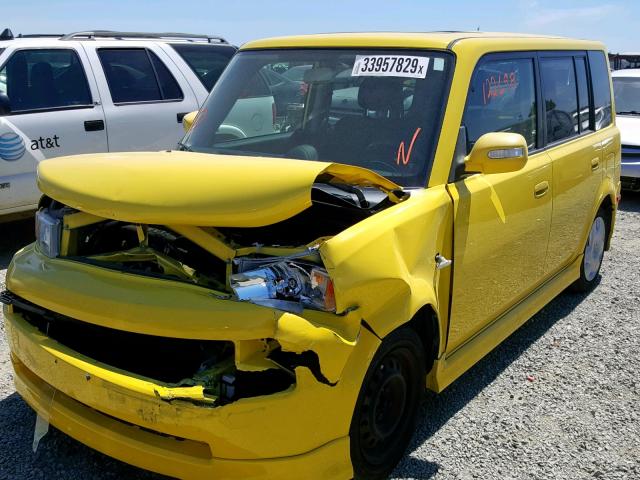 JTLKT324754016086 - 2005 TOYOTA SCION XB YELLOW photo 2