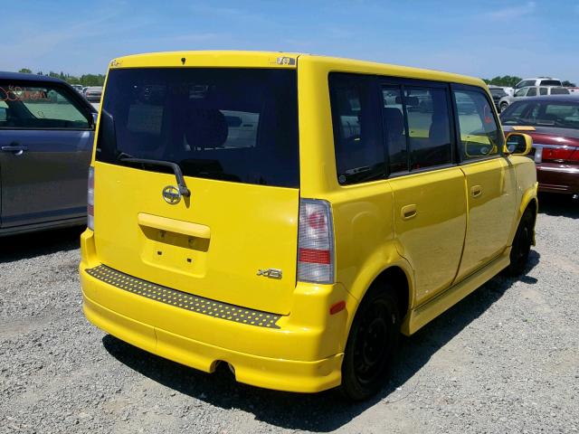 JTLKT324754016086 - 2005 TOYOTA SCION XB YELLOW photo 4