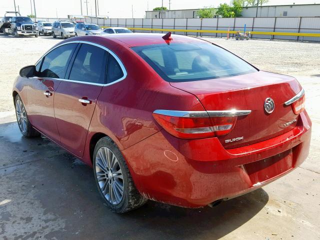 1G4PS5SK1D4201873 - 2013 BUICK VERANO RED photo 3