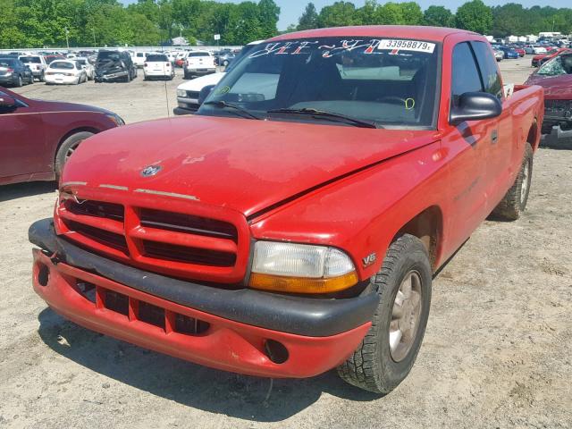 1B7GL22X0WS533894 - 1998 DODGE DAKOTA RED photo 2