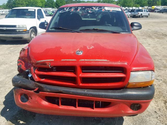 1B7GL22X0WS533894 - 1998 DODGE DAKOTA RED photo 7