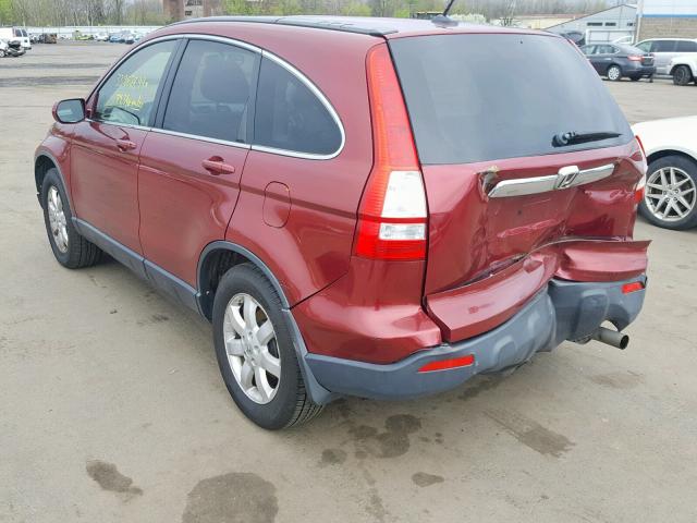 JHLRE38707C074042 - 2007 HONDA CR-V EXL RED photo 3