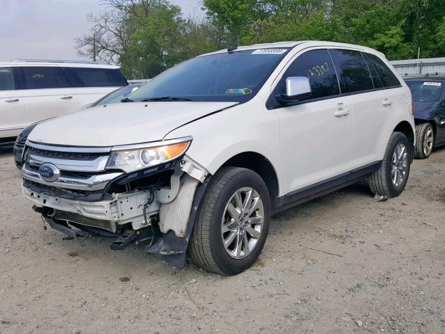 2FMDK3JC5DBC48492 - 2013 FORD EDGE SEL WHITE photo 2