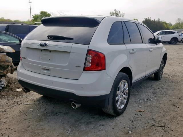 2FMDK3JC5DBC48492 - 2013 FORD EDGE SEL WHITE photo 4