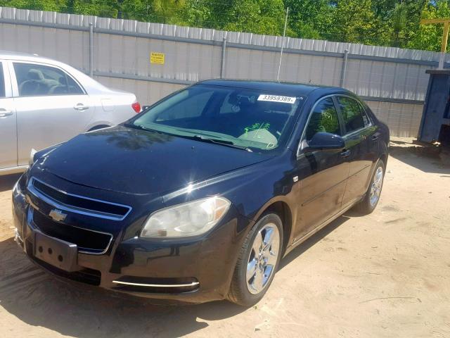 1G1ZH57B88F240743 - 2008 CHEVROLET MALIBU 1LT BLACK photo 2