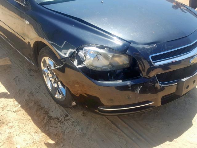 1G1ZH57B88F240743 - 2008 CHEVROLET MALIBU 1LT BLACK photo 9