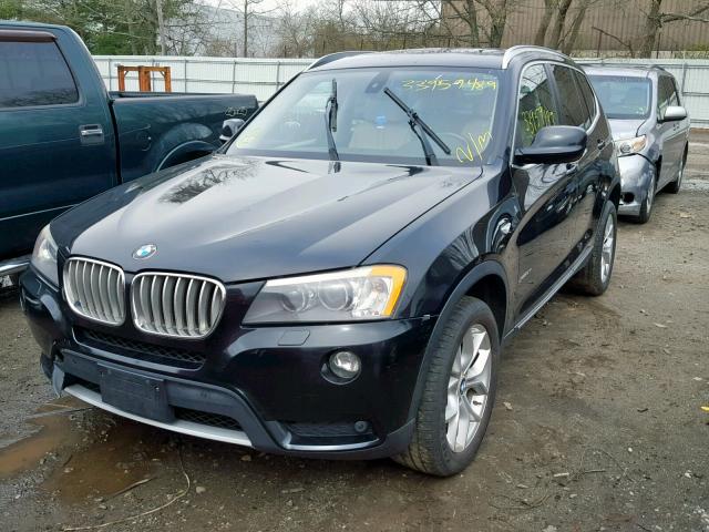 5UXWX7C56BL730856 - 2011 BMW X3 XDRIVE3 BLACK photo 2