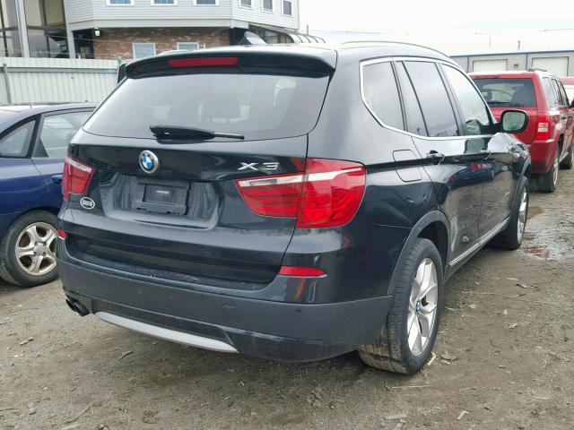 5UXWX7C56BL730856 - 2011 BMW X3 XDRIVE3 BLACK photo 4