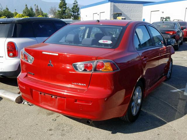 JA32U2FU3GU002314 - 2016 MITSUBISHI LANCER ES RED photo 4