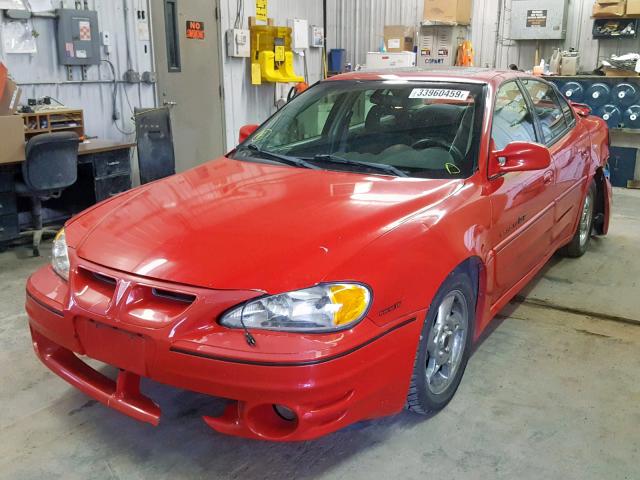 1G2NW52E22C180193 - 2002 PONTIAC GRAND AM G RED photo 2