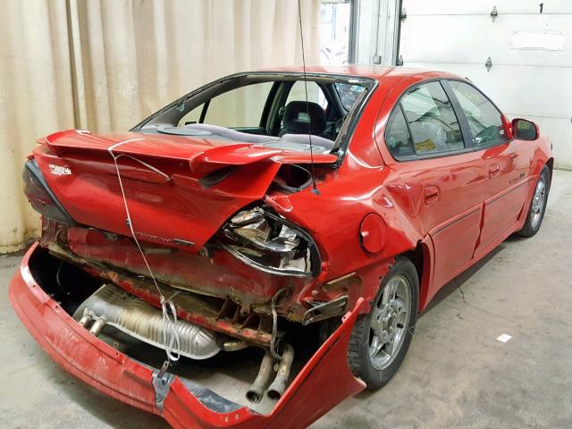 1G2NW52E22C180193 - 2002 PONTIAC GRAND AM G RED photo 4