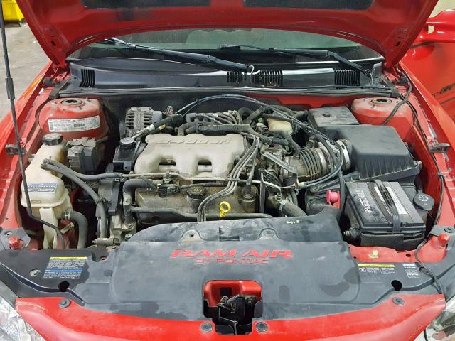 1G2NW52E22C180193 - 2002 PONTIAC GRAND AM G RED photo 7