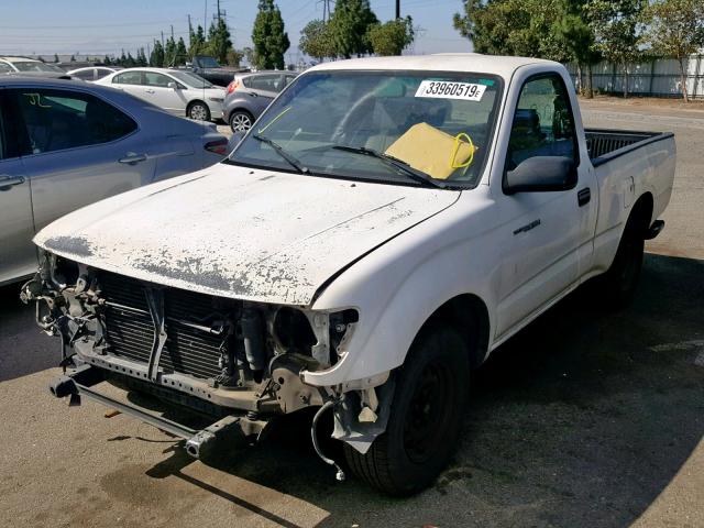 4TANL42N8YZ662828 - 2000 TOYOTA TACOMA WHITE photo 2