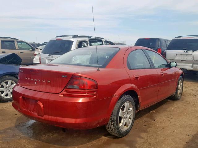 1B3EL46X23N528320 - 2003 DODGE STRATUS SE RED photo 4