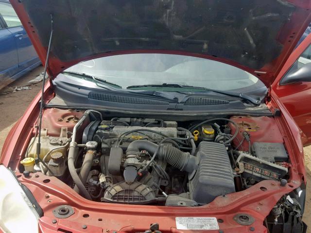 1B3EL46X23N528320 - 2003 DODGE STRATUS SE RED photo 7