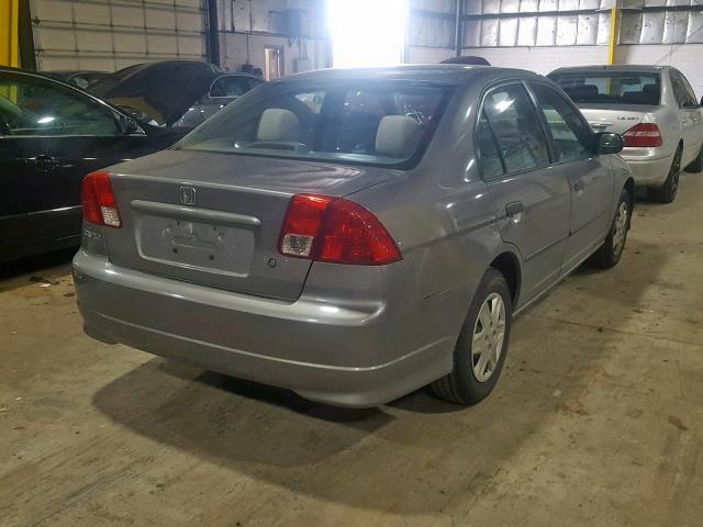 1HGES163X5L020058 - 2005 HONDA CIVIC DX V GRAY photo 4