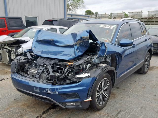 3VV3B7AX8JM073287 - 2018 VOLKSWAGEN TIGUAN SE BLUE photo 2