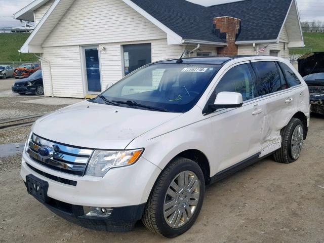 2FMDK4KC6ABA57681 - 2010 FORD EDGE LIMIT WHITE photo 2