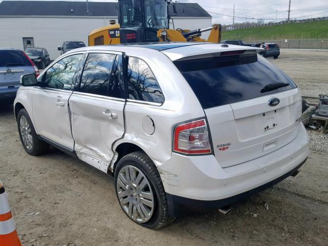 2FMDK4KC6ABA57681 - 2010 FORD EDGE LIMIT WHITE photo 3